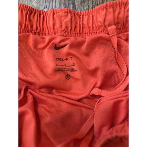 Nike Women's Orange Tempo Dri-Fit‎ Running Gym Workout Shorts Lining Size Large - Picture 2 of 7